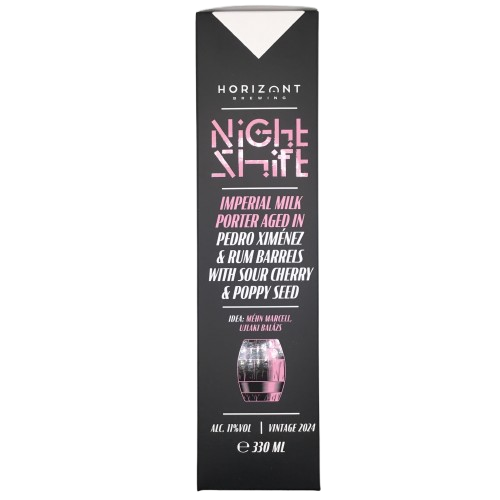 Night Shift Vintage 2024 - Imperial Milk Porter Aged in Pedro Ximenez & Rum Barrels with Sour Cherry & Poppy Seed